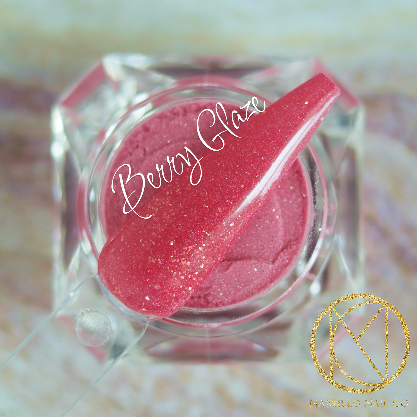 Berry Glaze Nail Dip Powder – Pink Shimmer | Marullo Nail Co