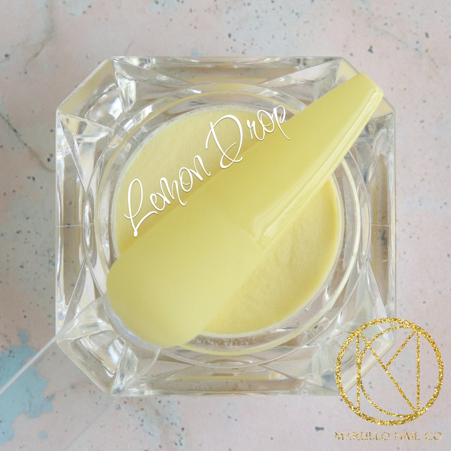 Lemon Drop yellow creme nail dip powder by Marullo Nail Co