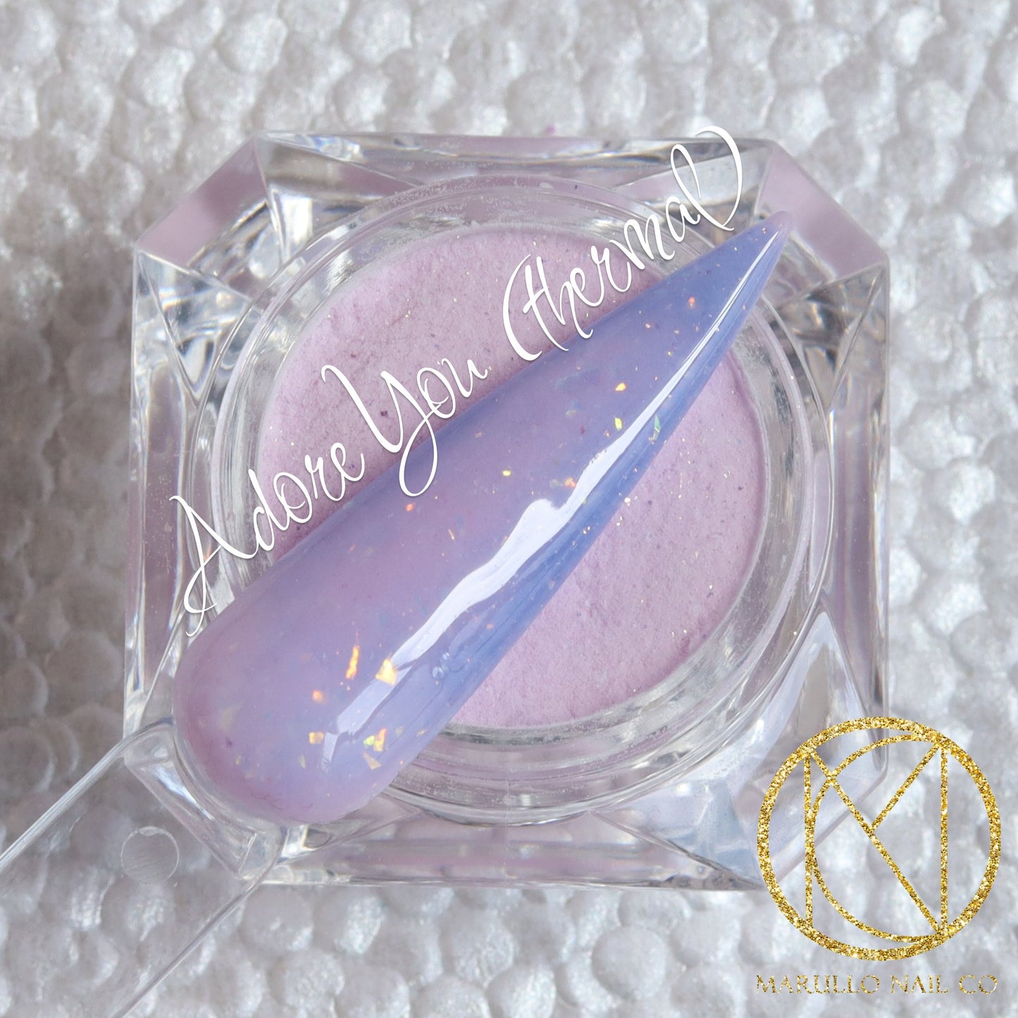 Adore You purple thermal nail dip powder by Marullo Nail Co