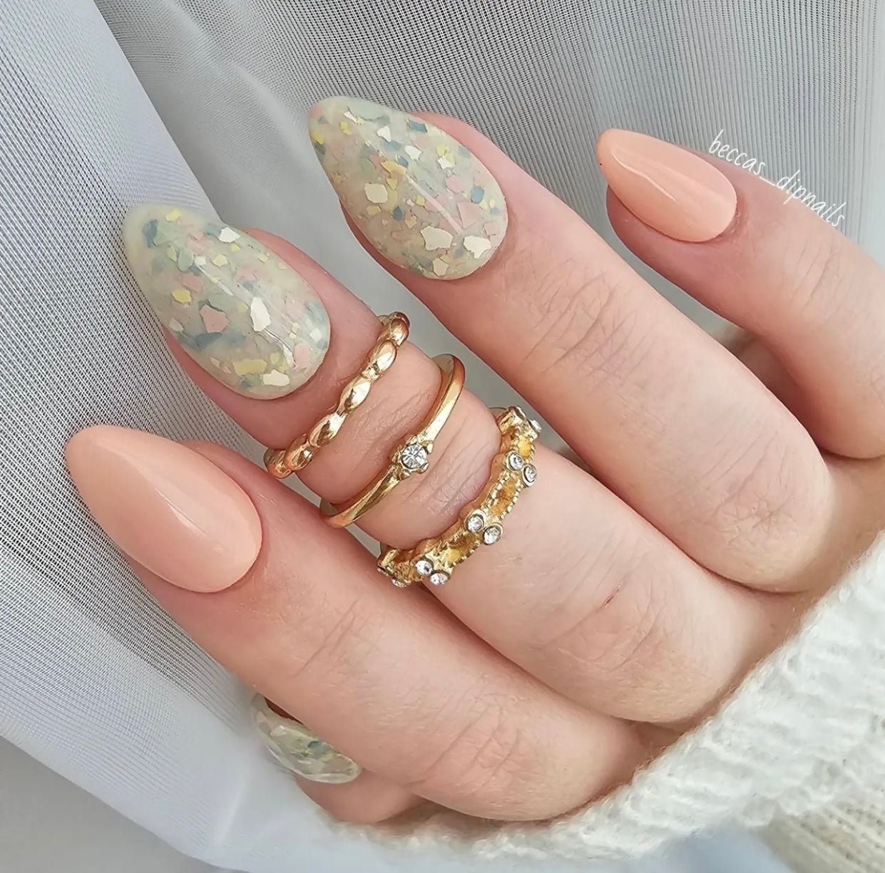 Agave Nectar peach creme nail dip powder by Marullo Nail Co