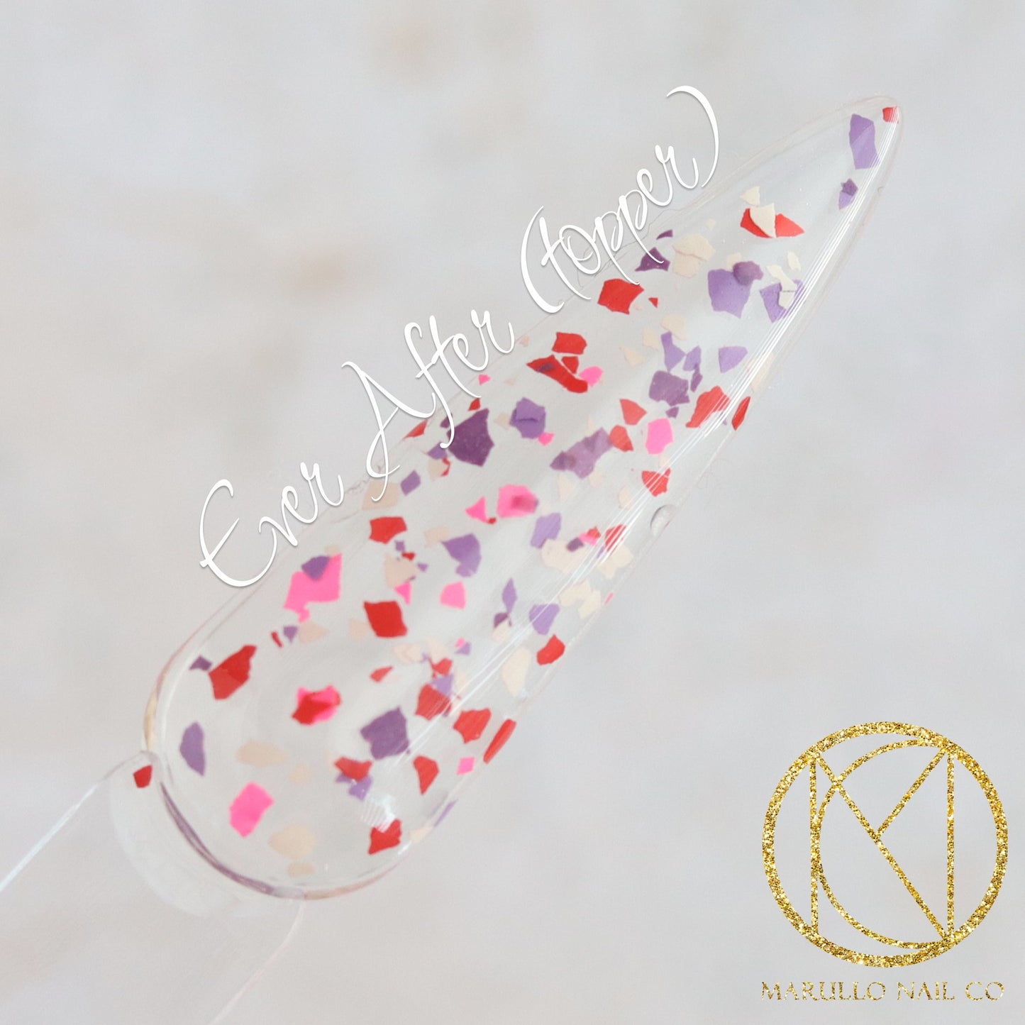 Ever After Topper terrazzo topper nail dip powder by Marullo Nail Co