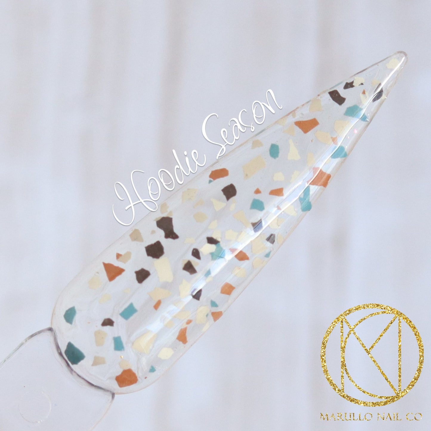 Hoodie Season- Terrazzo Topper terrazzo topper nail dip powder by Marullo Nail Co