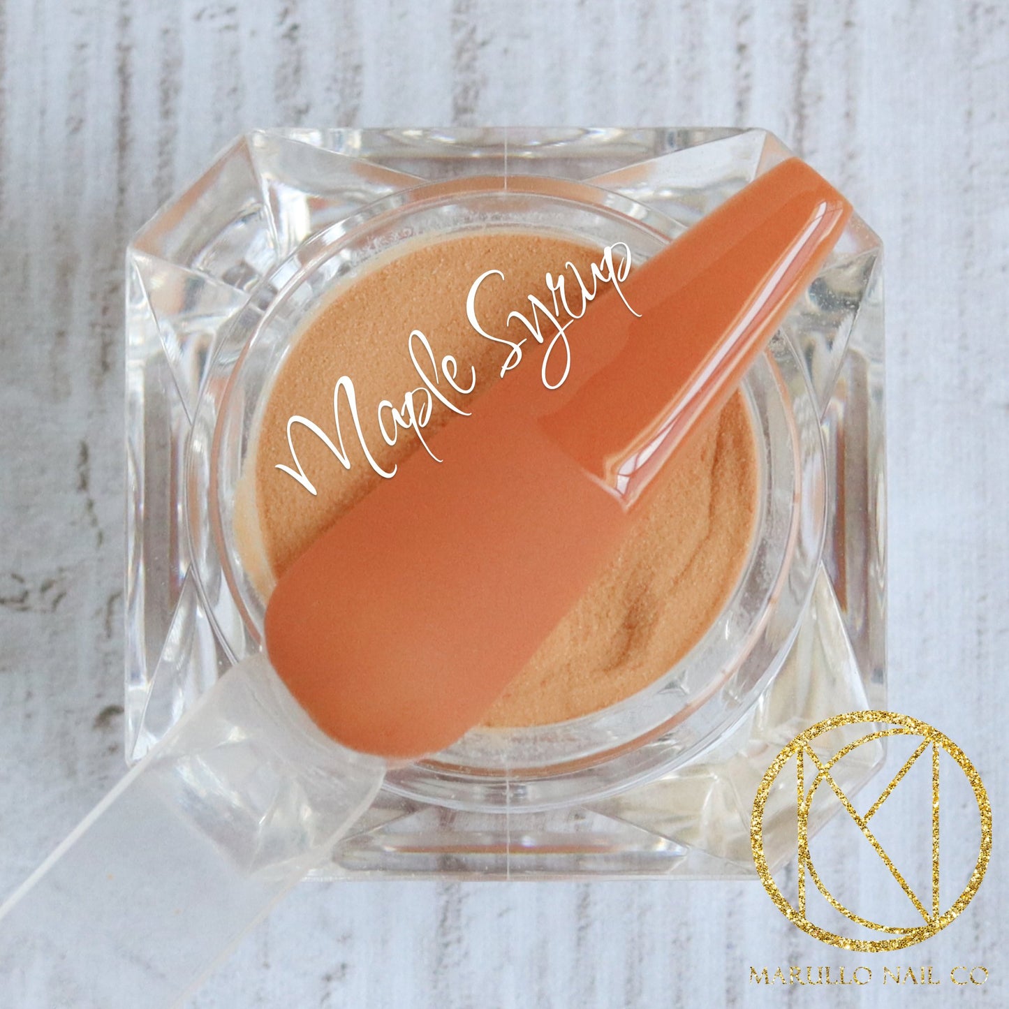 Maple Syrup mustard creme nail dip powder by Marullo Nail Co