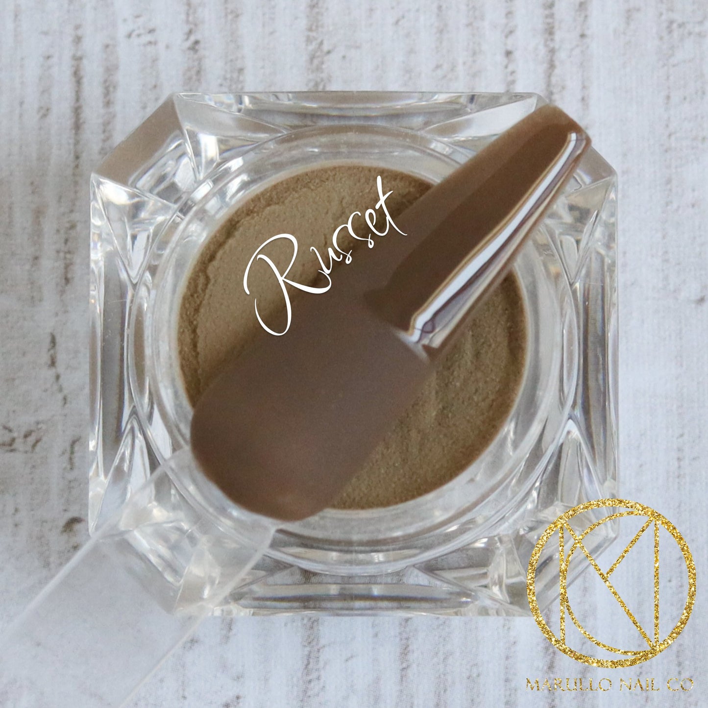 Russet brown creme nail dip powder by Marullo Nail Co