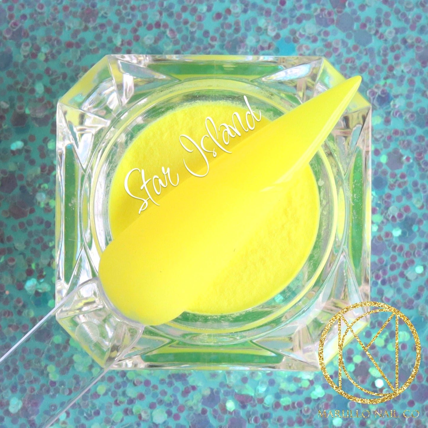 Star Island yellow creme nail dip powder by Marullo Nail Co