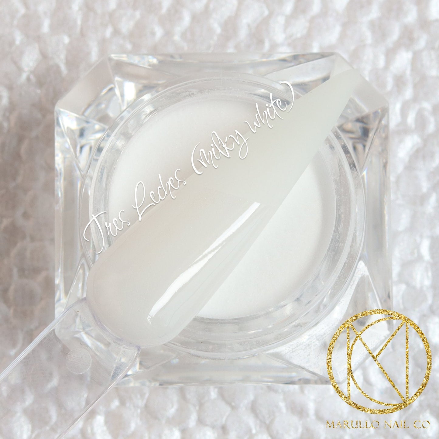 Tres Leches white milky nail dip powder by Marullo Nail Co