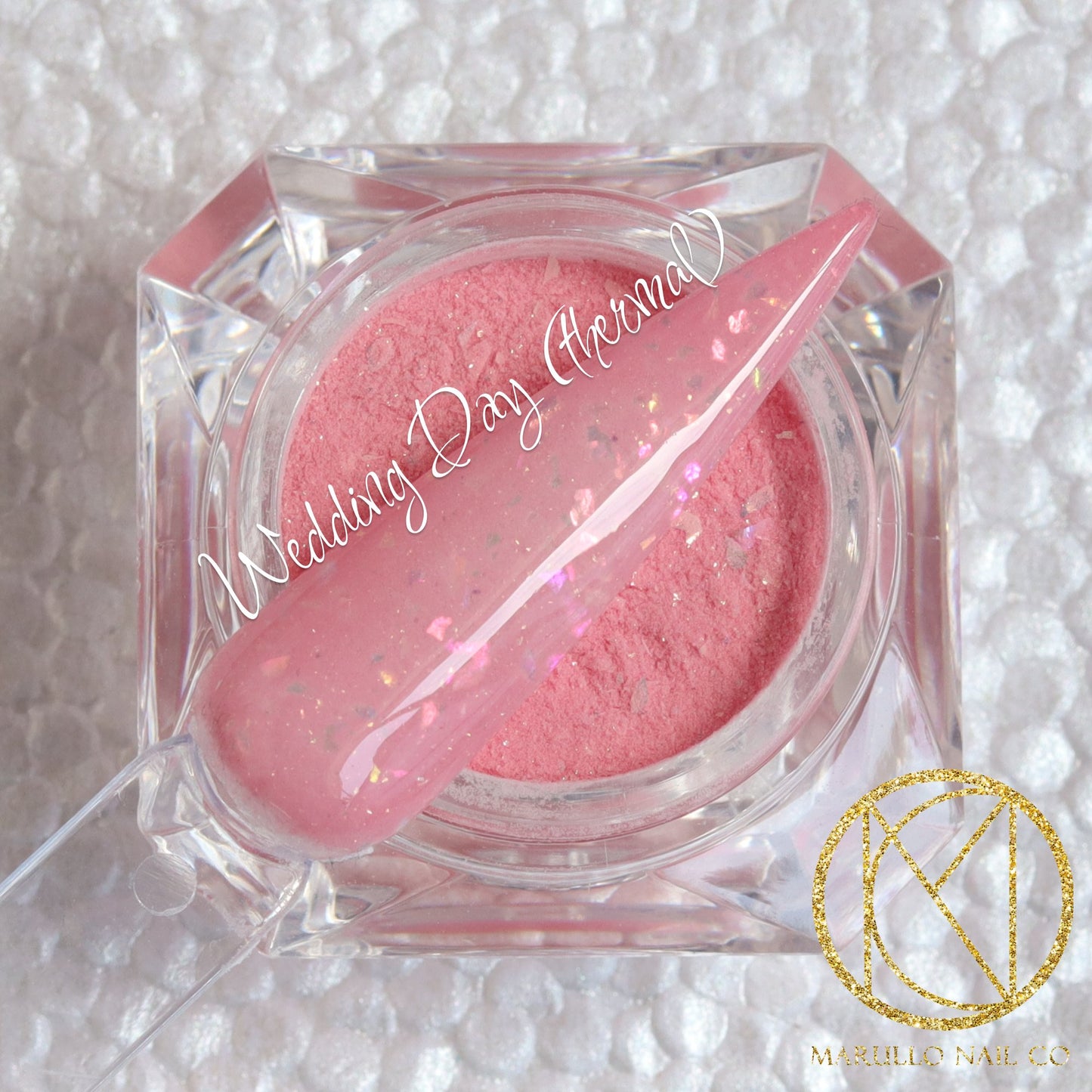 Wedding Day pink thermal nail dip powder by Marullo Nail Co