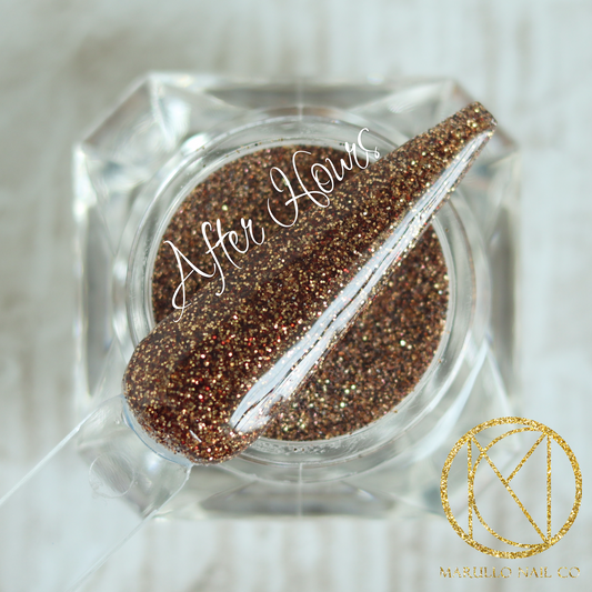 After Hours Nail Dip Powder – brown glitter | Marullo Nail Co