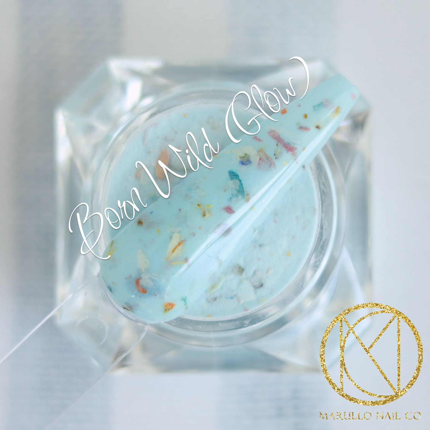 Born Wild Nail Dip Powder – Blue floral | Marullo Nail Co