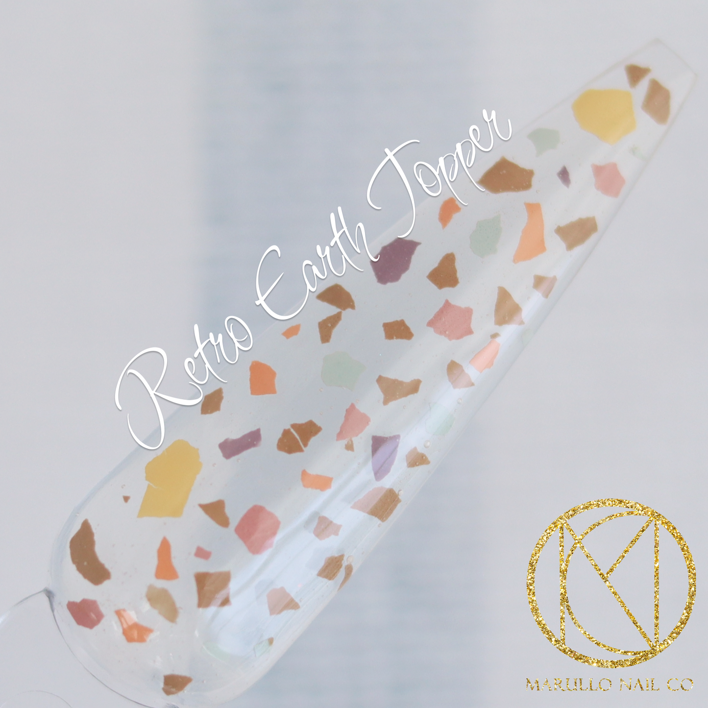Retro Earth Nail Dip Powder – Terrazzo topper | Marullo Nail Co